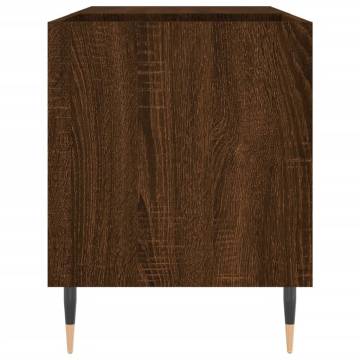 Stylish Record Cabinet in Brown Oak - 85x38x48 cm