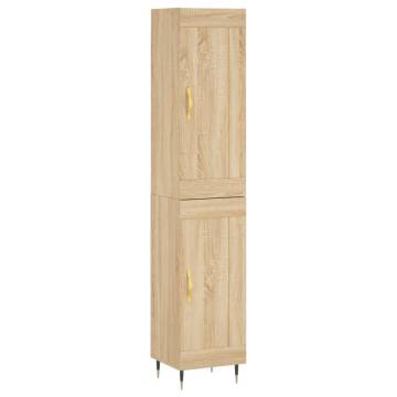 Stylish Highboard Sonoma Oak | 34.5x34x180 cm | Hipomarket