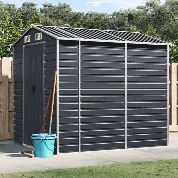 Garden Shed Anthracite 191x215 cm - Galvanised Steel Storage