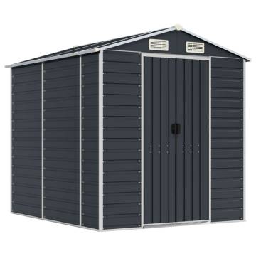 Garden Shed Anthracite 191x215 cm - Galvanised Steel Storage