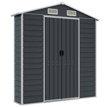 Garden Shed Anthracite 191x215 cm - Galvanised Steel Storage