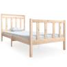 Solid Wood Bed Frame 90x200 cm - Timeless Design | Hipomarket