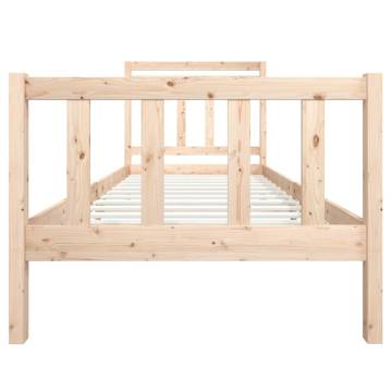 Solid Wood Bed Frame 90x200 cm - Timeless Design | Hipomarket