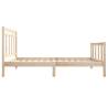 Solid Wood Bed Frame 90x200 cm - Timeless Design | Hipomarket