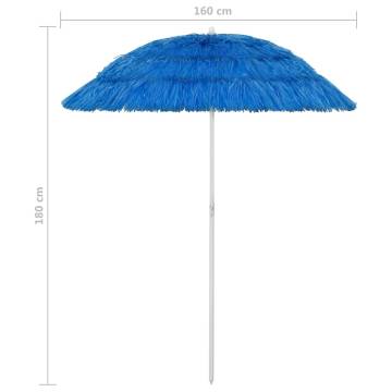 Hawaii Beach Umbrella Blue 180 cm - UV Protection & Durability