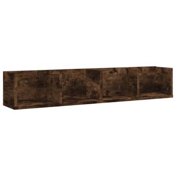 CD Wall Shelf Smoked Oak - Stylish & Practical Storage Solution