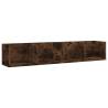 CD Wall Shelf Smoked Oak - Stylish & Practical Storage Solution