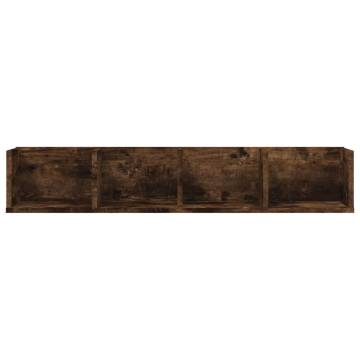 CD Wall Shelf Smoked Oak - Stylish & Practical Storage Solution