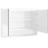 Stylish Bathroom Mirror Cabinet 80x15x60 cm - Shining White