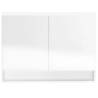 Stylish Bathroom Mirror Cabinet 80x15x60 cm - Shining White