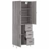 Stylish Highboard Grey Sonoma - 69.5x34x180 cm | HIPO Market