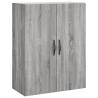 Stylish Highboard Grey Sonoma - 69.5x34x180 cm | HIPO Market