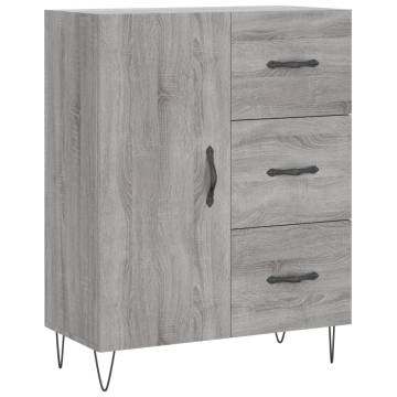 Stylish Highboard Grey Sonoma - 69.5x34x180 cm | HIPO Market