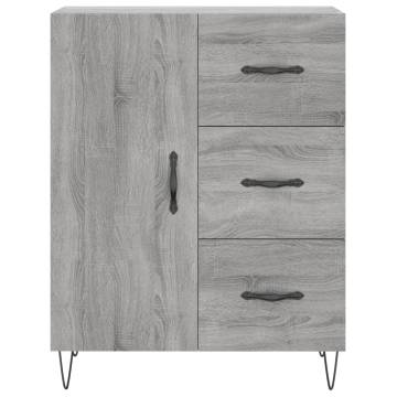 Stylish Highboard Grey Sonoma - 69.5x34x180 cm | HIPO Market