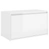 Stylish High Gloss White Hall Bench – 80x40x45 cm