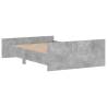 Concrete Grey Bed Frame with Headboard & Footboard - 120x190 cm