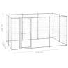 Outdoor Dog Kennel - Galvanised Steel 7.26 m² | HipoMarket