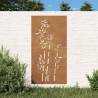 Corten Steel Bamboo Garden Wall Decoration - 105x55 cm