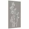 Corten Steel Bamboo Garden Wall Decoration - 105x55 cm