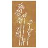 Corten Steel Bamboo Garden Wall Decoration - 105x55 cm