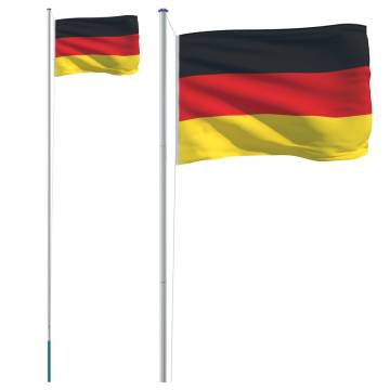 Germany Flag and Pole 6.23m Aluminium | Durable and Adjustable