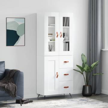 Highboard High Gloss White - Stylish Storage Solution