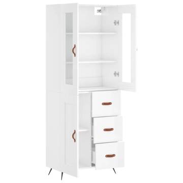 Highboard High Gloss White - Stylish Storage Solution