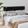 Stylish Black Bed Headboard - Solid Pine Wood 144x3x81 cm