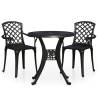 3 Piece Bistro Set - Elegant Cast Aluminium in Black