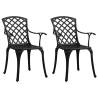 3 Piece Bistro Set - Elegant Cast Aluminium in Black