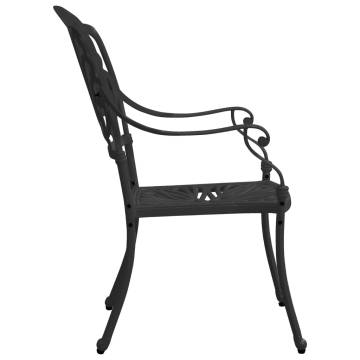 3 Piece Bistro Set - Elegant Cast Aluminium in Black