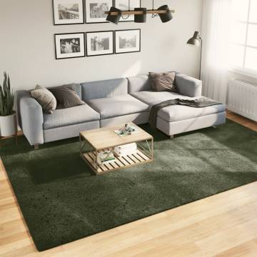 HUARTE Soft & Washable Forest Green Rug | 240x340 cm