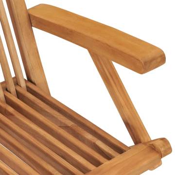 8 pcs Solid Teak Wood Garden Chairs - Durable & Stylish