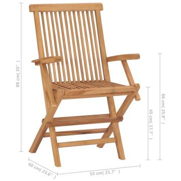 8 pcs Solid Teak Wood Garden Chairs - Durable & Stylish