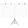 T-Shape Background Stand Black - Adjustable & Sturdy (201x60cm)