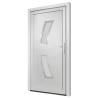 Front Door White 108x208 cm PVC - Elegant & Secure Entrance