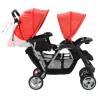 Tandem Stroller Steel Red and Black - Comfortable & Durable