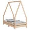 Kids Bed Frame 70x140 cm in Solid Pine - Fun & Sturdy Design