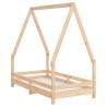 Kids Bed Frame 70x140 cm in Solid Pine - Fun & Sturdy Design