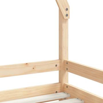 Kids Bed Frame 70x140 cm in Solid Pine - Fun & Sturdy Design