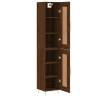 Stylish Highboard Brown Oak - Durable Engineered Wood 34.5x34x180 cm