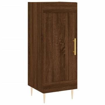 Stylish Highboard Brown Oak - Durable Engineered Wood 34.5x34x180 cm