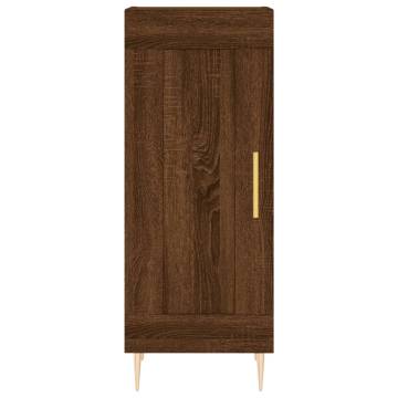 Stylish Highboard Brown Oak - Durable Engineered Wood 34.5x34x180 cm