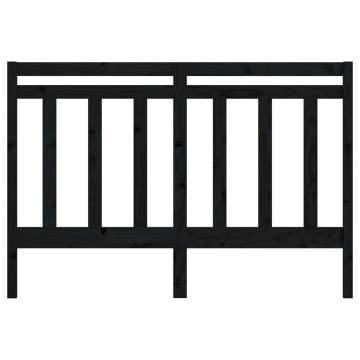 Bed Headboard Black - Solid Wood Pine | Stylish Design - HipoMarket