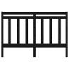 Bed Headboard Black - Solid Wood Pine | Stylish Design - HipoMarket