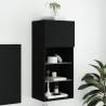 TV Cabinet with LED Lights Black 40.5x30x90 cm Colour black Quantity in Package 1 Height 90 cm Width 40.5 cm 