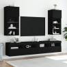 Stylish Black TV Cabinet with LED Lights - 40.5x30x90 cm