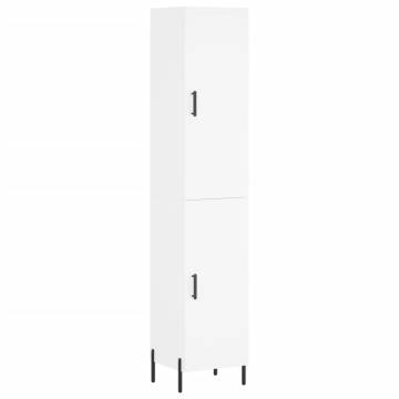 Stylish Highboard White 34.5x34x180 cm - Durable & Elegant