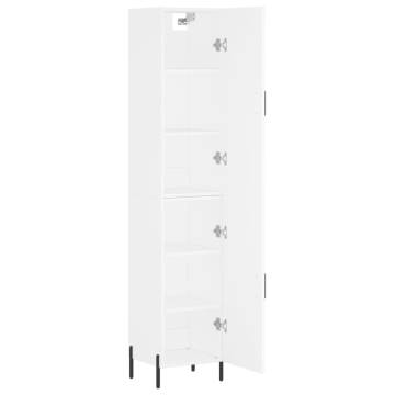 Stylish Highboard White 34.5x34x180 cm - Durable & Elegant