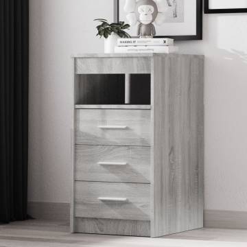 Stylish Grey Sonoma Drawer Cabinet - Compact Storage Solution